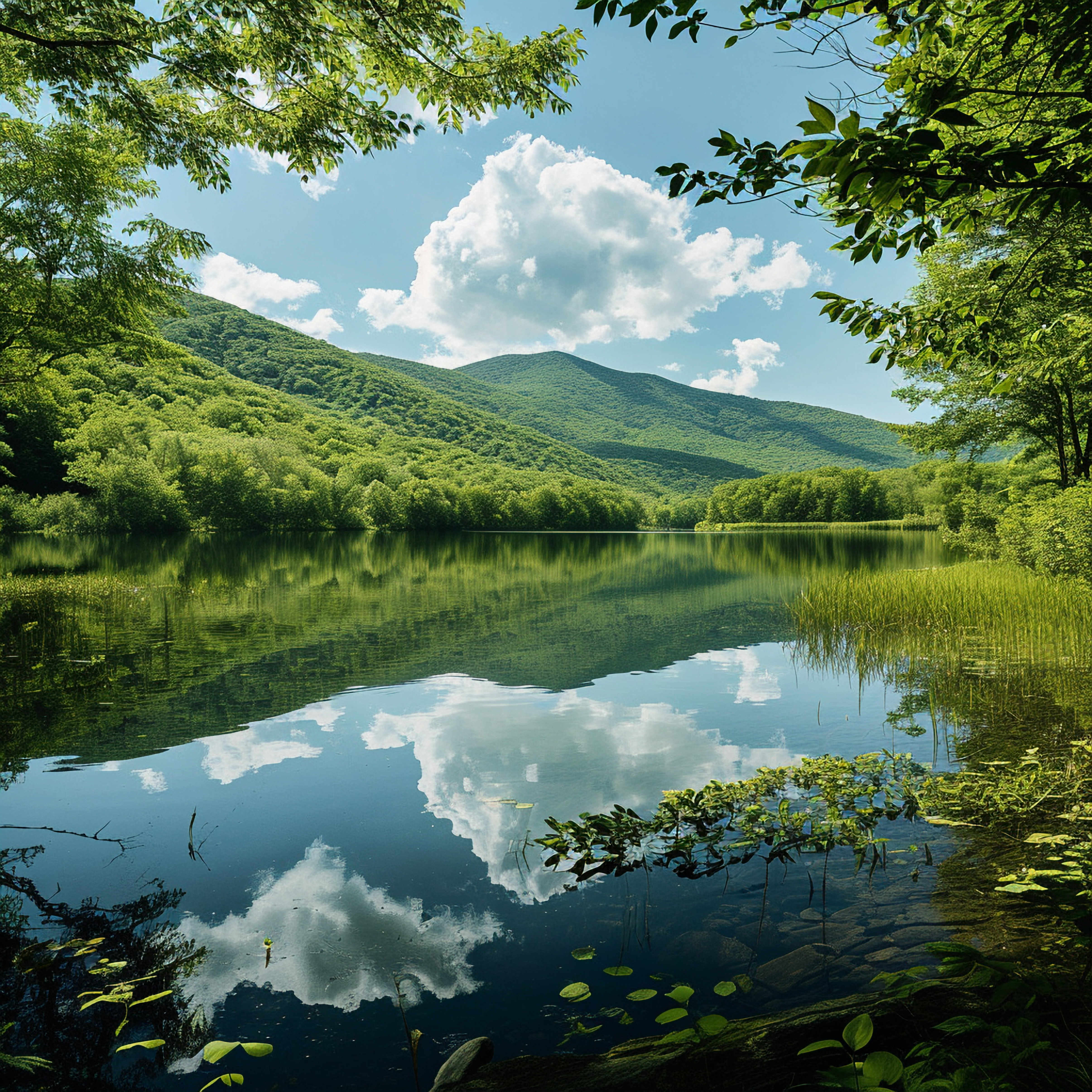 Scenic Lake with Mountain Reflection - Free Stock Photo | FOCA Stock