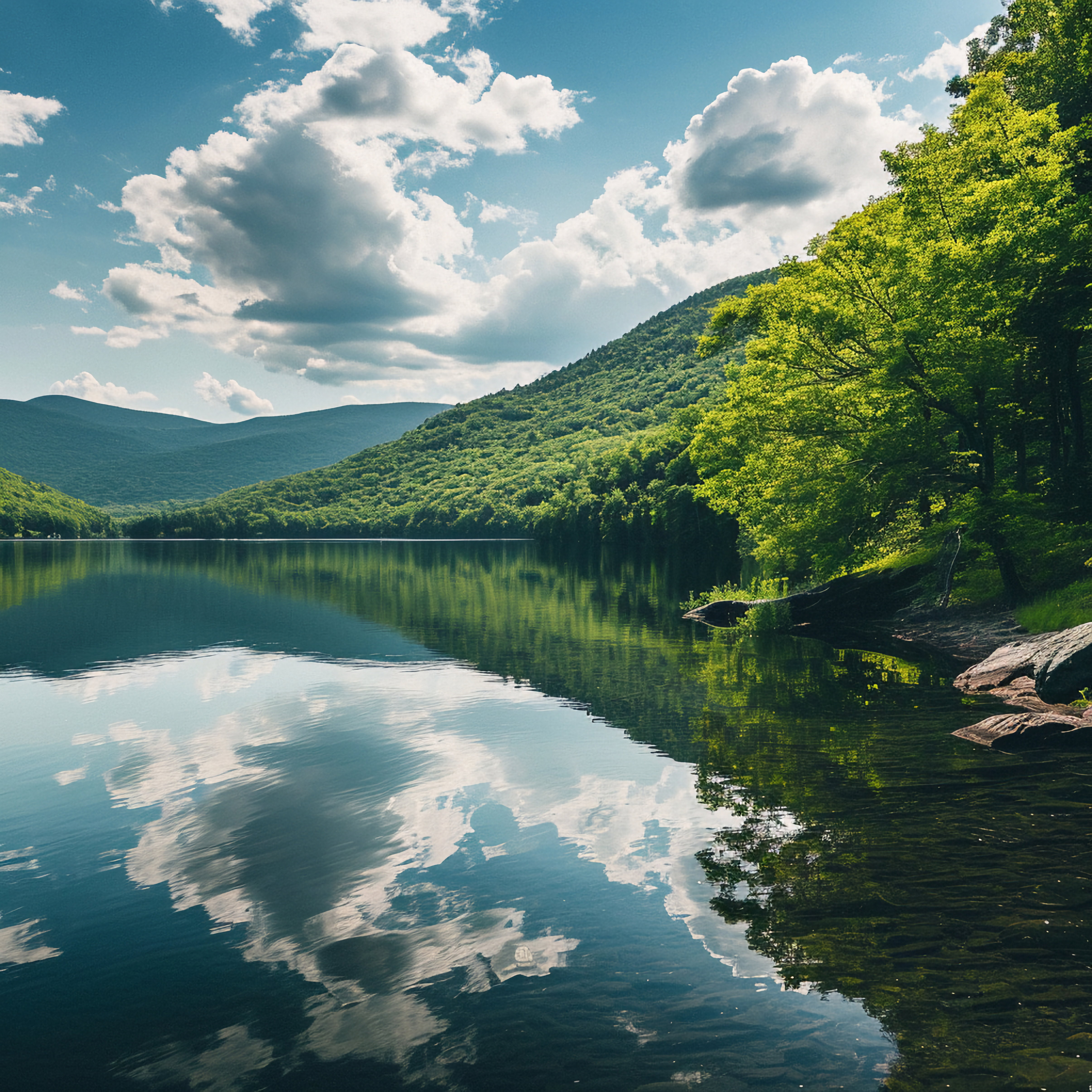 Scenic Lake with Mountain Reflection - Free Stock Photo | FOCA Stock