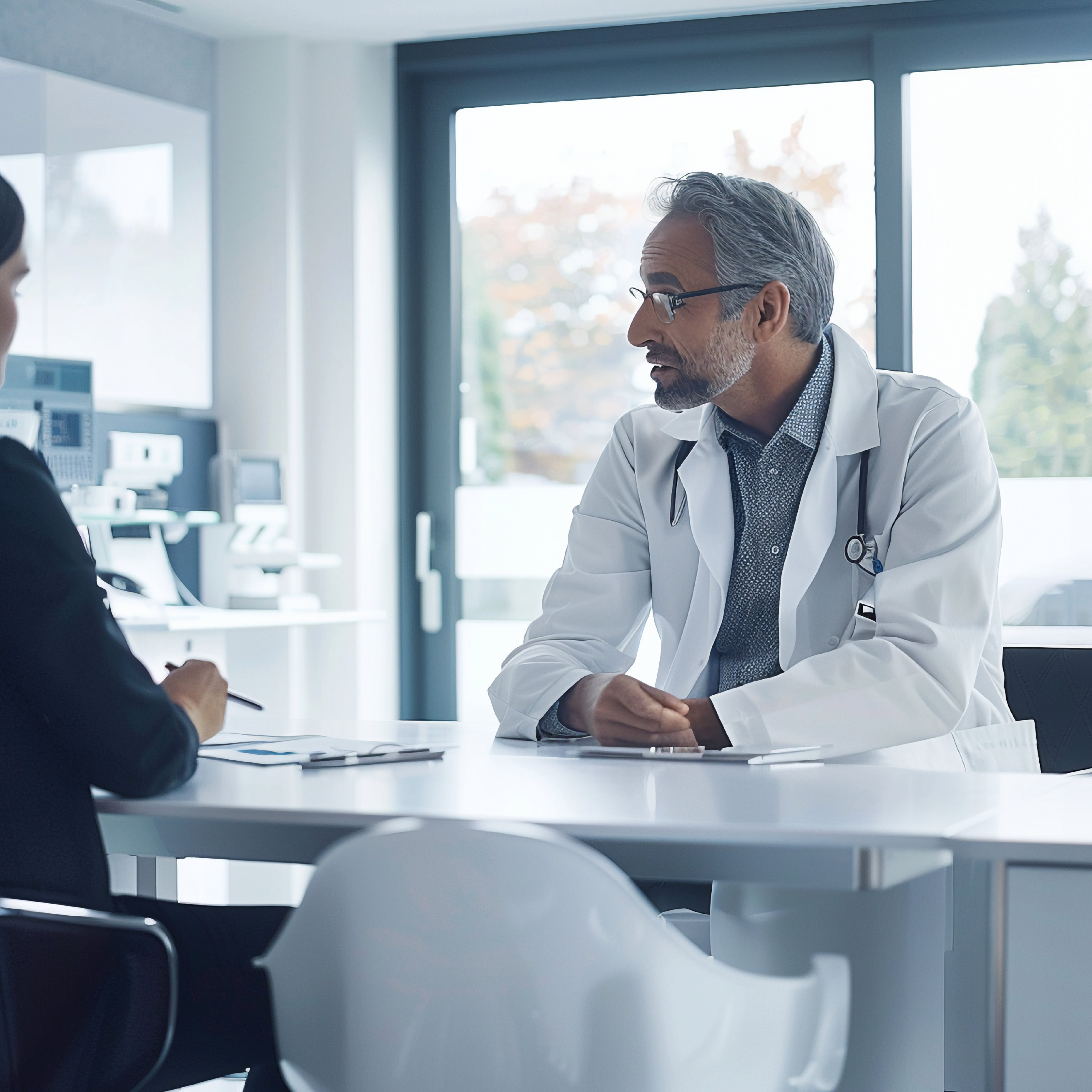 Doctor and Patient Consultation in Bright Office - Free Stock Photo ...