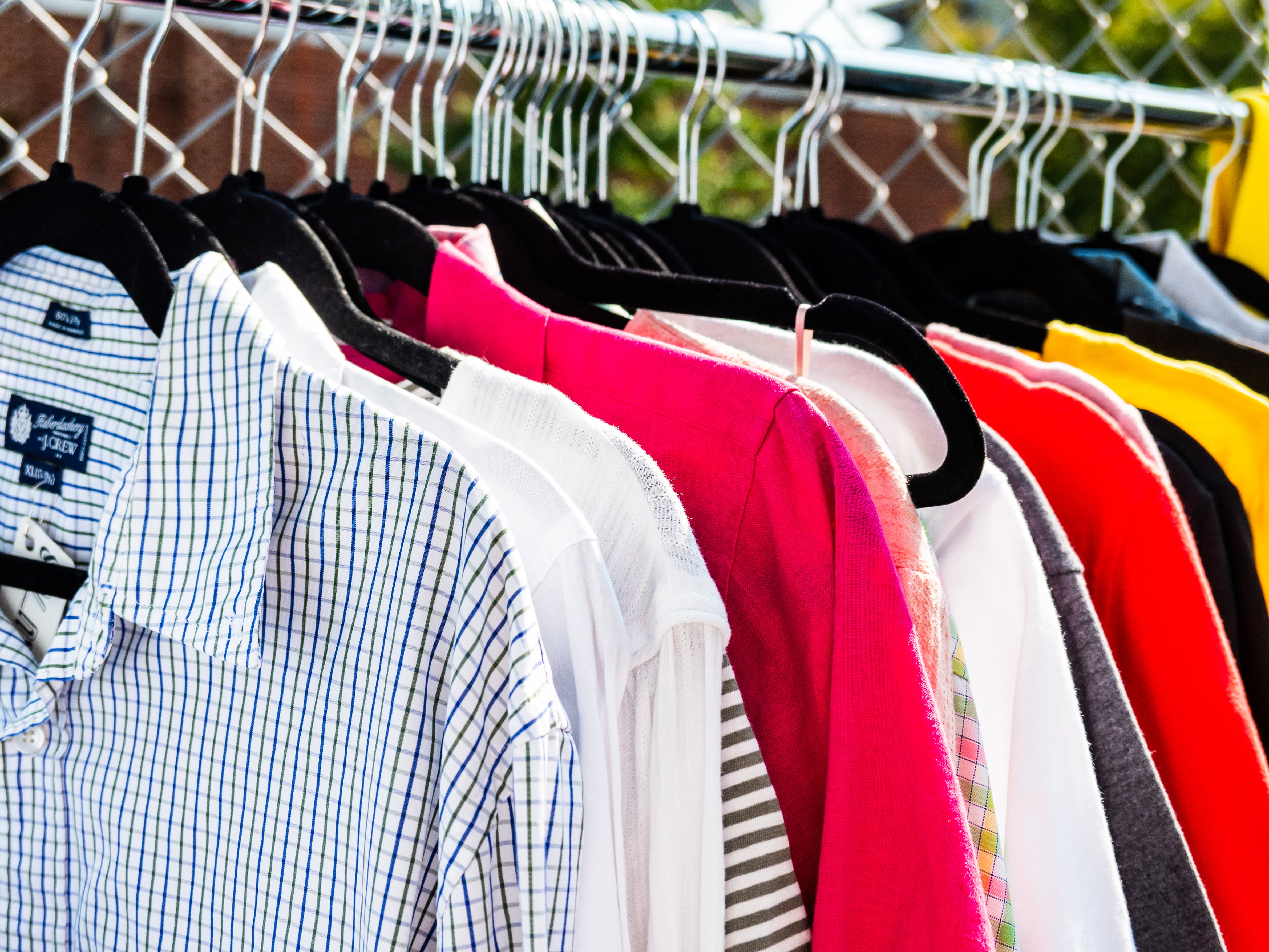 Clothing Rax Clothing Rack of Shirts at a Market - Free Stock Photo | FOCA Stock