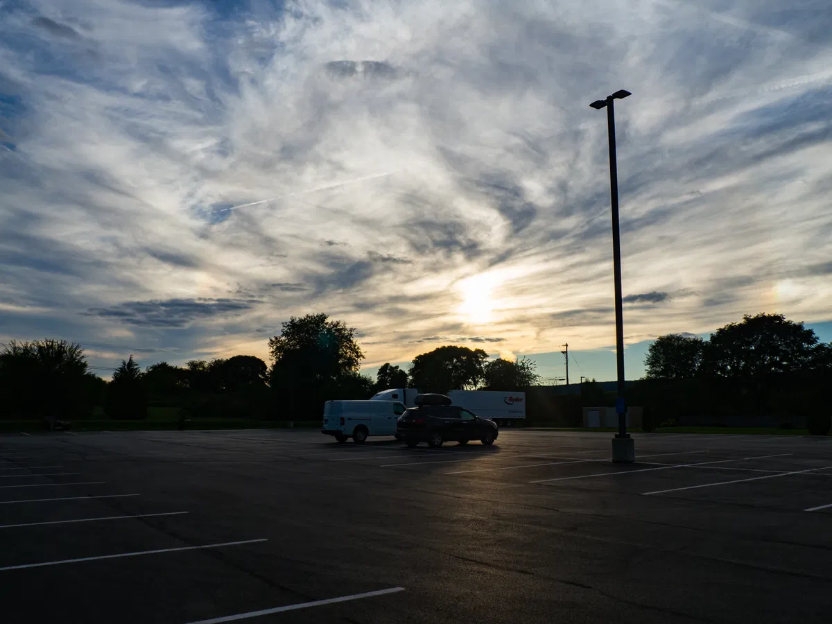 Sunset over Parking Lot - Free Stock Photo | FOCA Stock